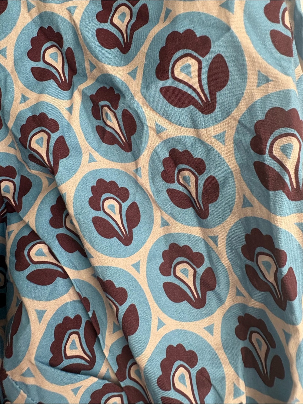 ❤️ NEW entro Light Blue Printed Midi Dress with Ruffle Hem - Picture 4 of 11